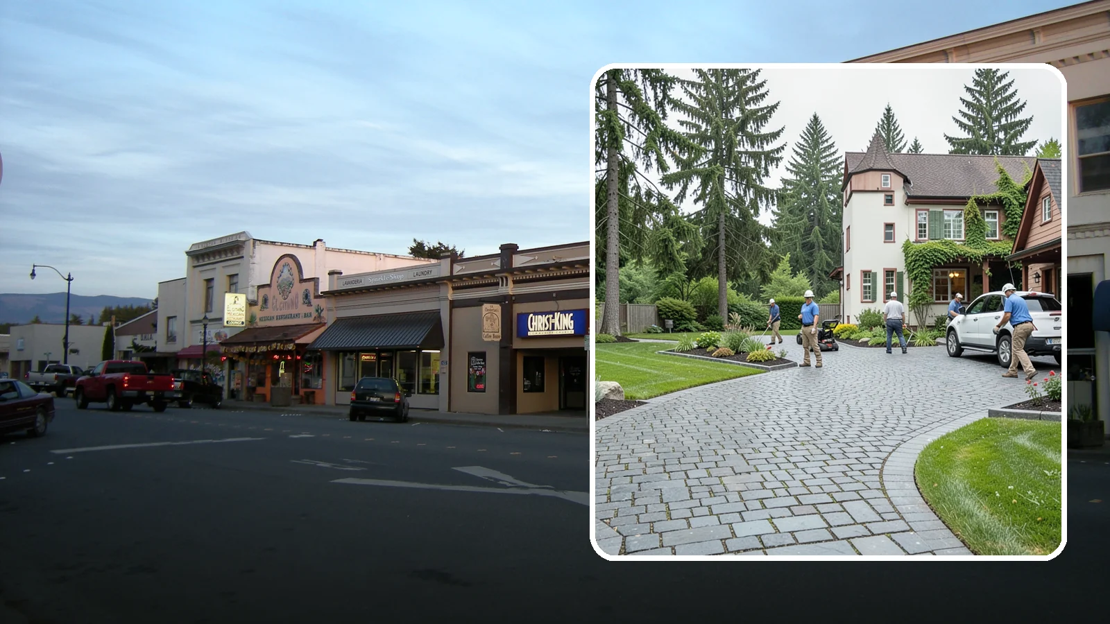 Cobblestone Installation in Burlington, Skagit County, WA - Rugged granite or basalt cobblestones set for old-world driveways, borders, and accents that endure decades of Northwest weather.