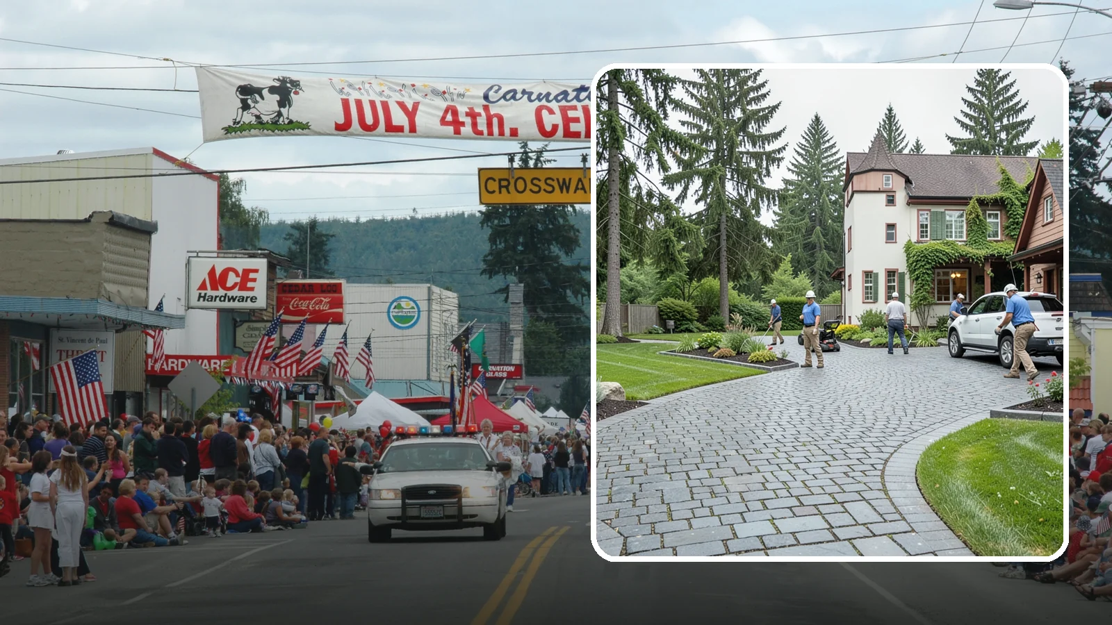 Cobblestone Installation in Carnation, King County, WA - Rugged granite or basalt cobblestones set for old-world driveways, borders, and accents that endure decades of Northwest weather.