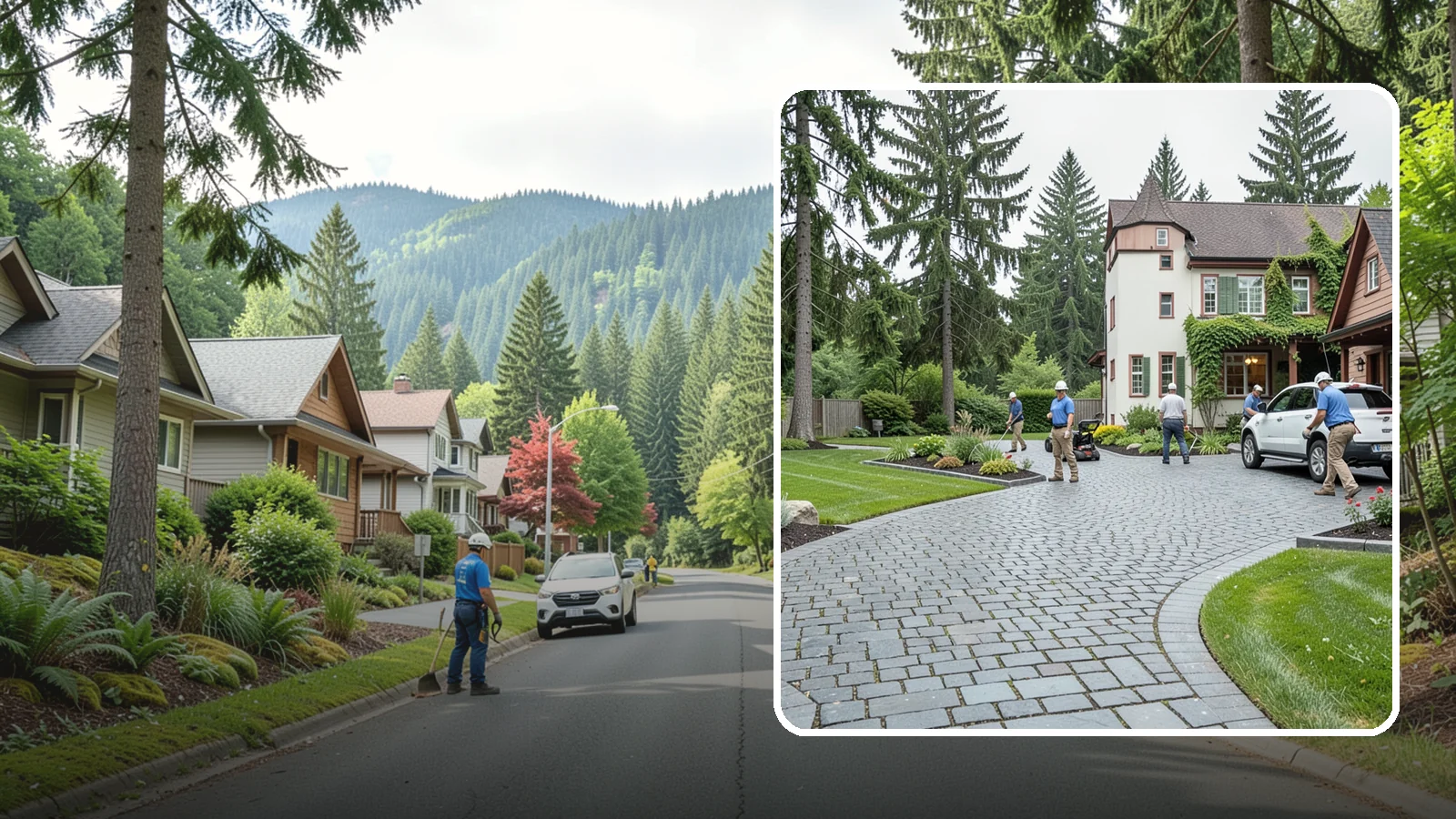 Cobblestone Installation in Darrington, Snohomish County, WA - Rugged granite or basalt cobblestones set for old-world driveways, borders, and accents that endure decades of Northwest weather.