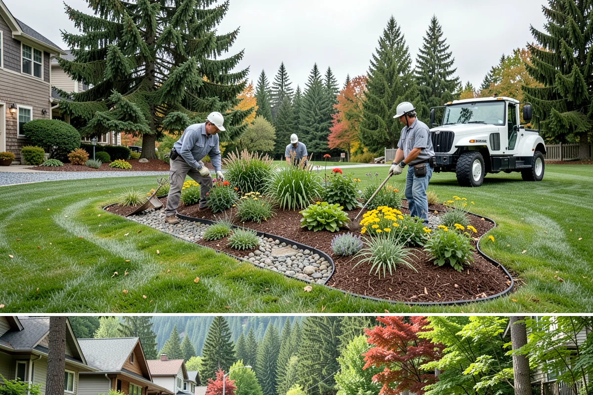 Cobblestone Installation in Darrington, Snohomish County, WA - Best laid spring through fall so joints set before winter, though mortared cobble aprons can be built in drier cold-weather...