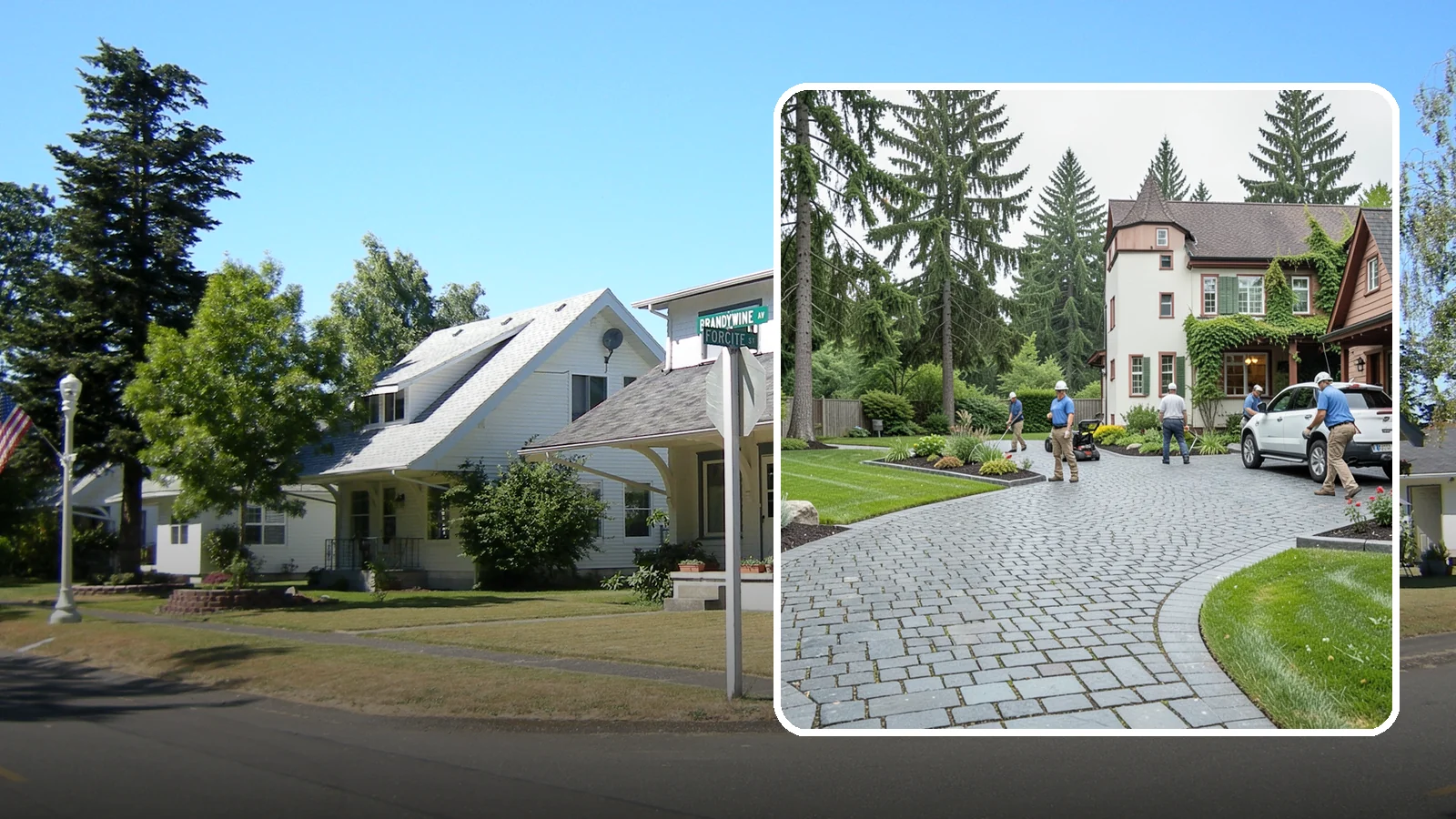Cobblestone Installation in DuPont, Pierce County, WA - Rugged granite or basalt cobblestones set for old-world driveways, borders, and accents that endure decades of Northwest weather.