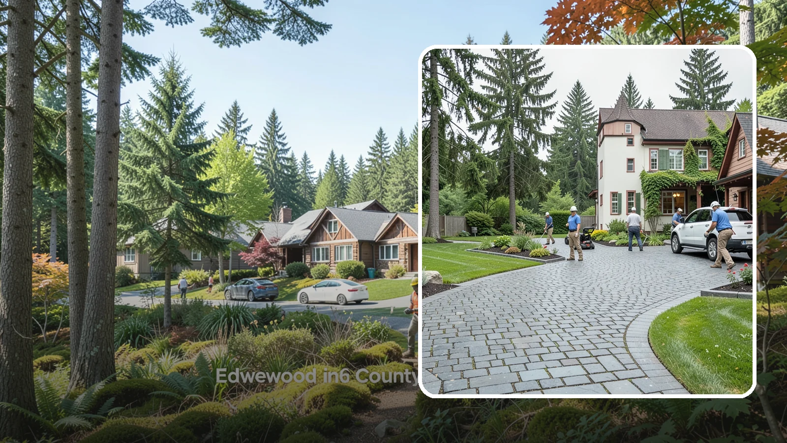 Cobblestone Installation in Edgewood, Pierce County, WA - Rugged granite or basalt cobblestones set for old-world driveways, borders, and accents that endure decades of Northwest weather.