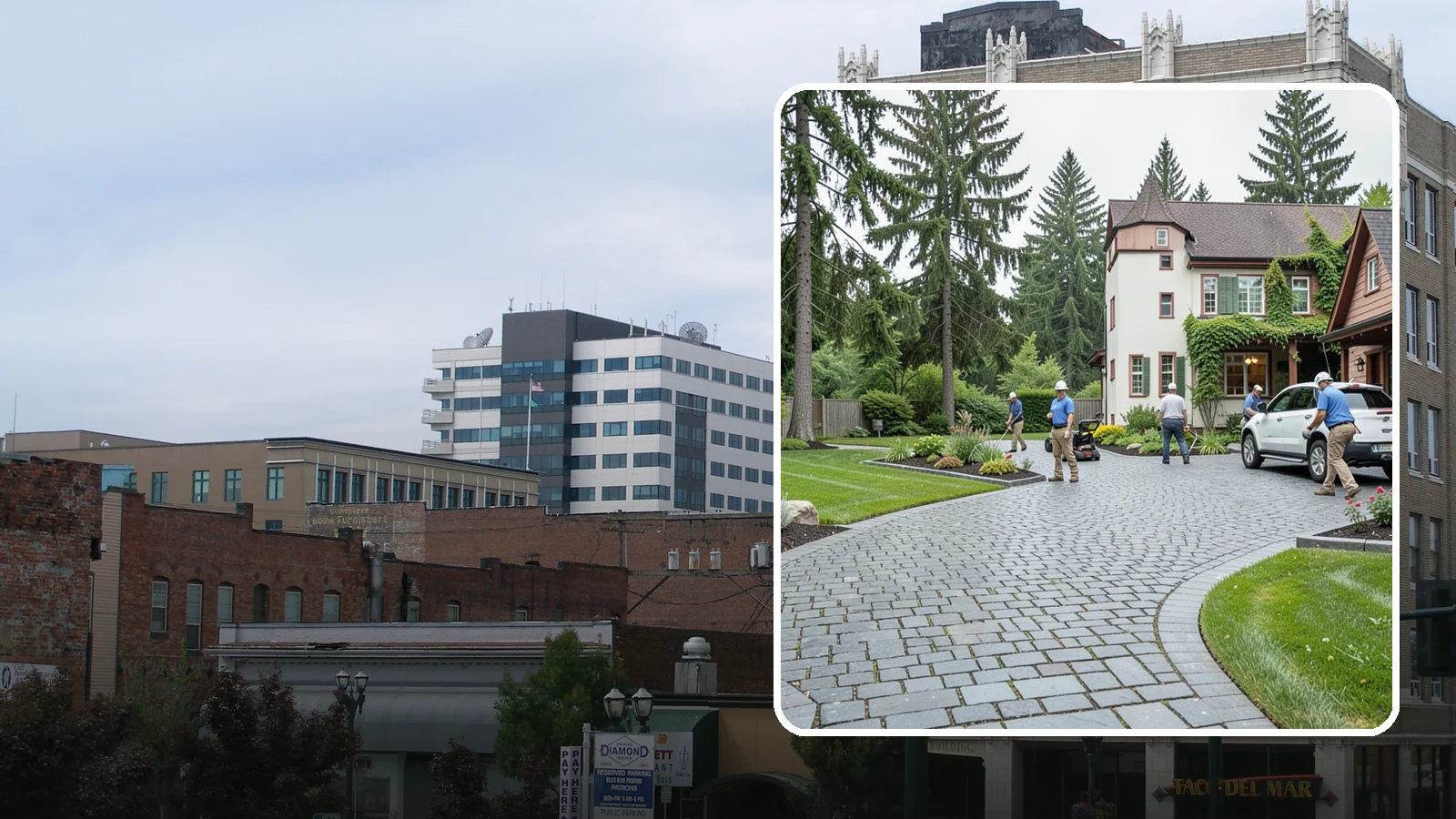 Cobblestone Installation in Everett, Snohomish County, WA - Rugged granite or basalt cobblestones set for old-world driveways, borders, and accents that endure decades of Northwest weather.