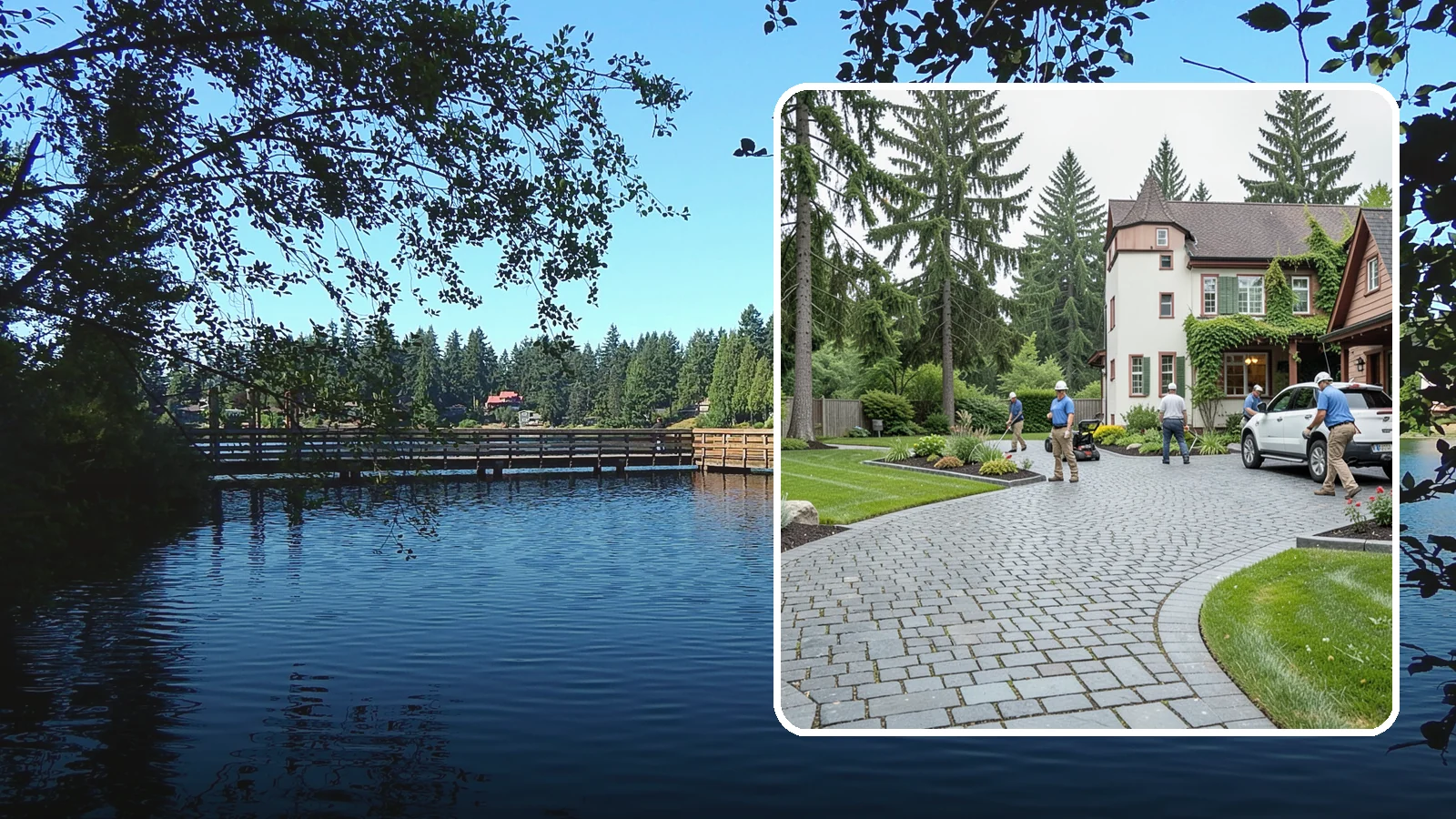 Cobblestone Installation in Federal Way, King County, WA - Rugged granite or basalt cobblestones set for old-world driveways, borders, and accents that endure decades of Northwest weather.