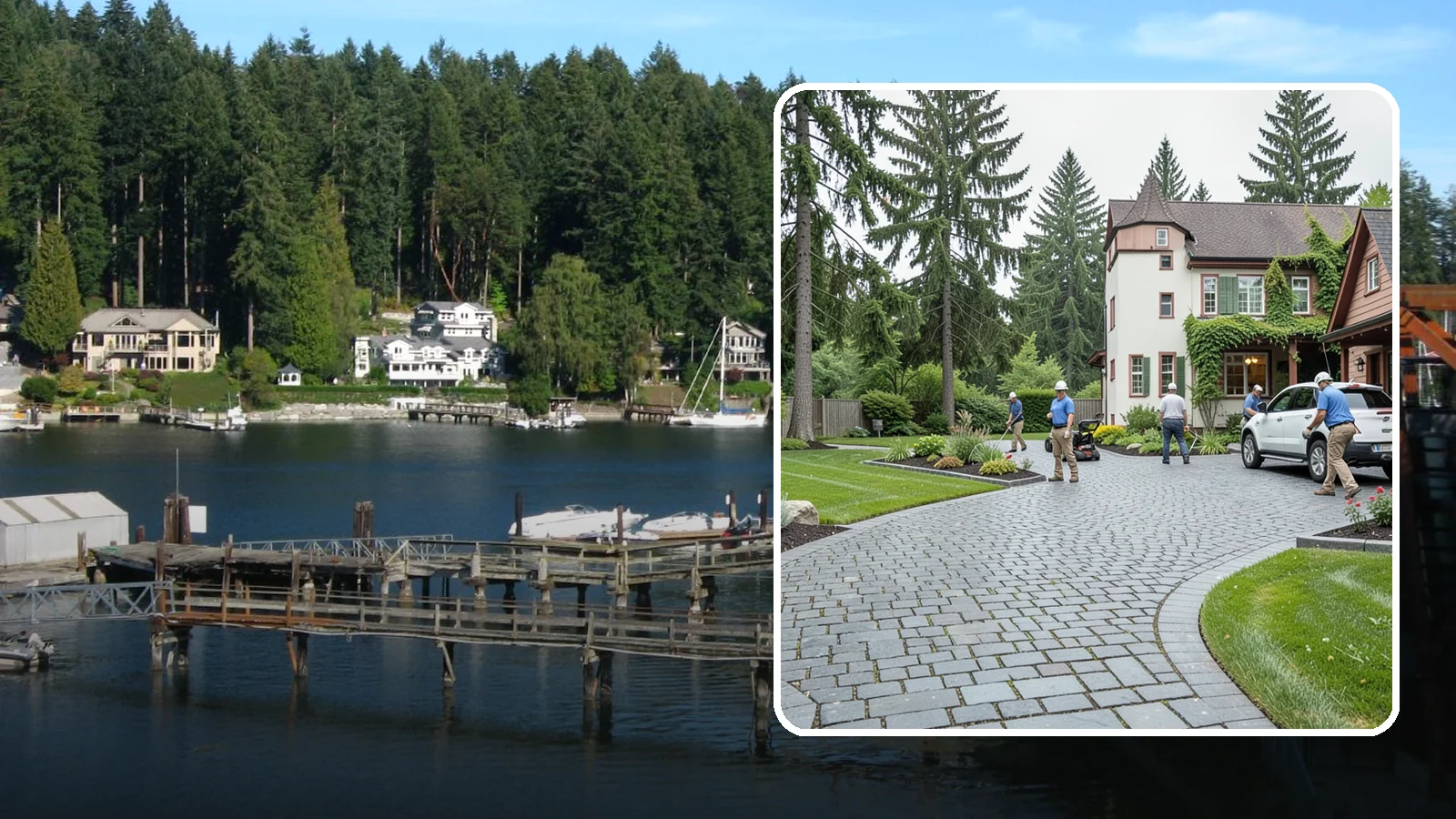 Cobblestone Installation in Gig Harbor, Pierce County, WA - Rugged granite or basalt cobblestones set for old-world driveways, borders, and accents that endure decades of Northwest weather.