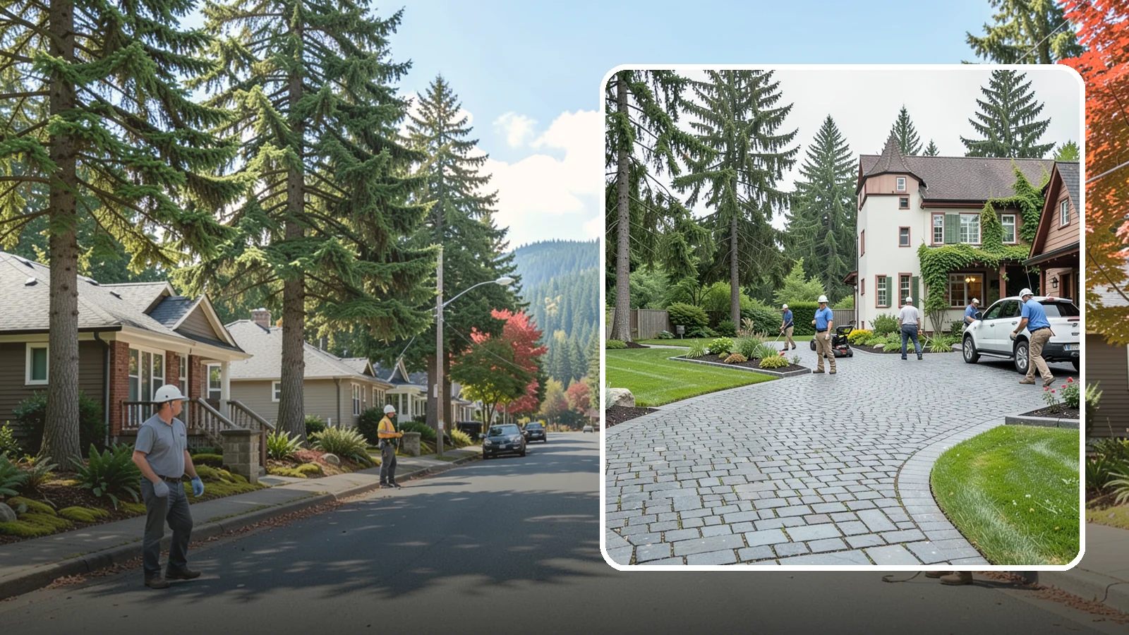 Cobblestone Installation in Hunts Point, King County, WA - Rugged granite or basalt cobblestones set for old-world driveways, borders, and accents that endure decades of Northwest weather.
