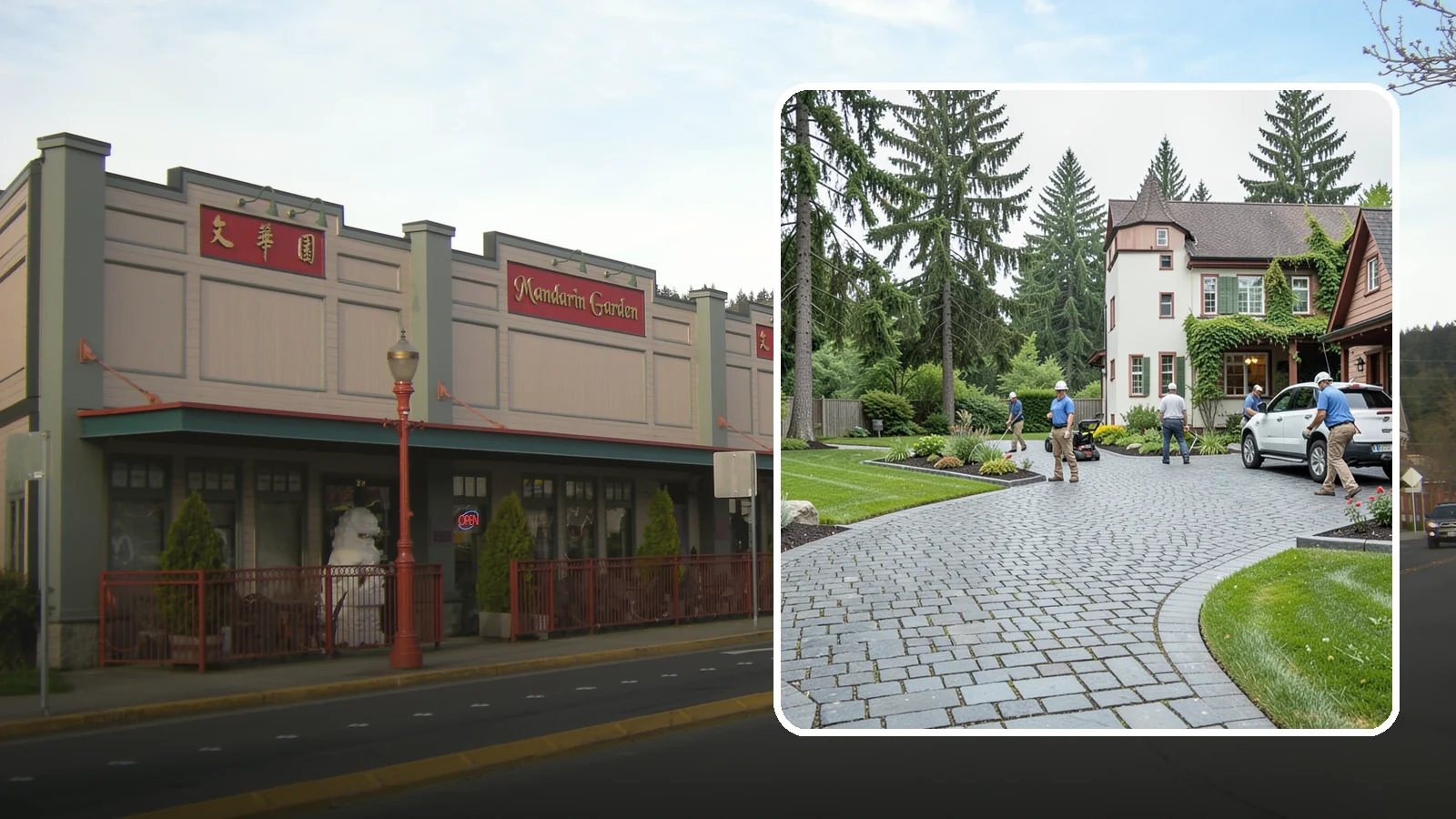 Cobblestone Installation in Issaquah, King County, WA - Rugged granite or basalt cobblestones set for old-world driveways, borders, and accents that endure decades of Northwest weather.