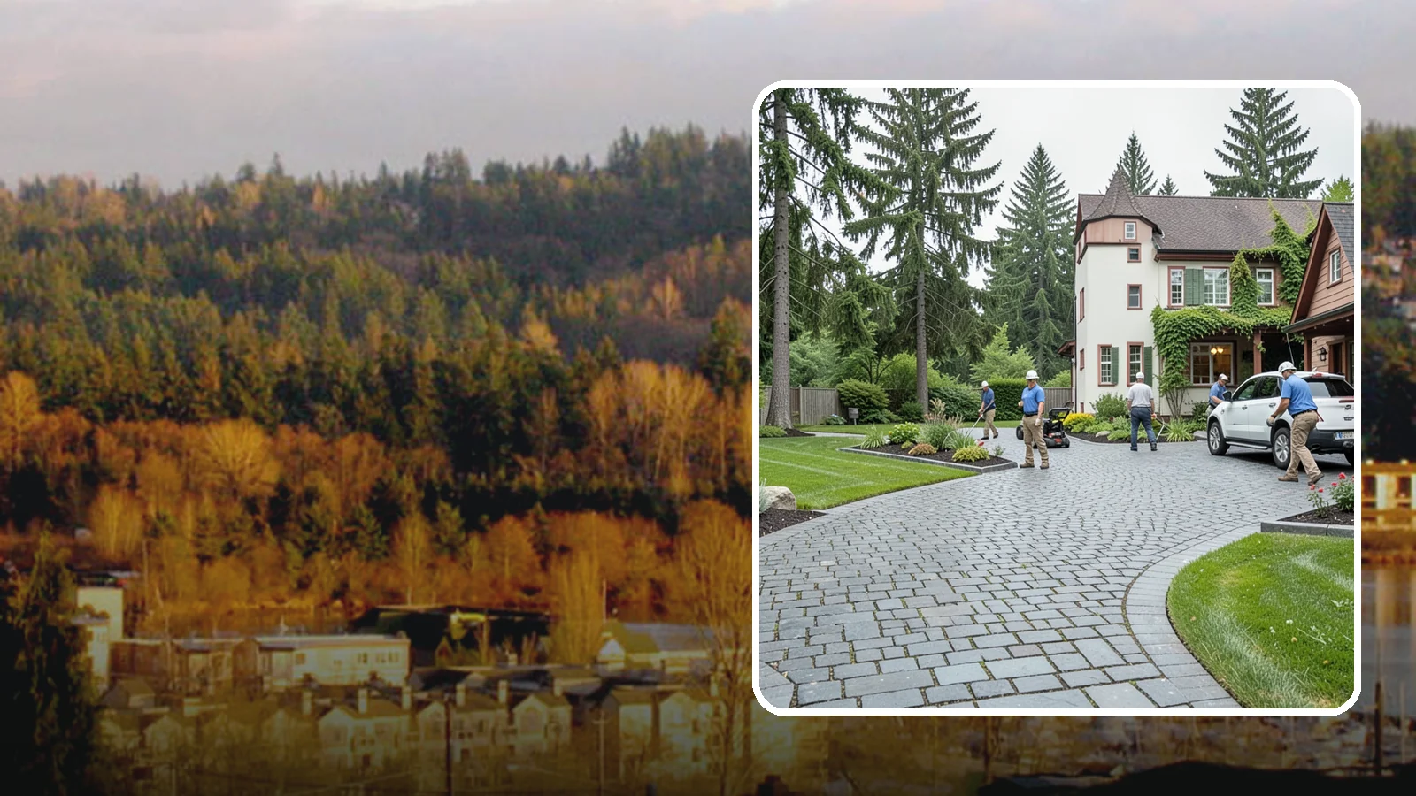 Cobblestone Installation in Kenmore, King County, WA - Rugged granite or basalt cobblestones set for old-world driveways, borders, and accents that endure decades of Northwest weather.