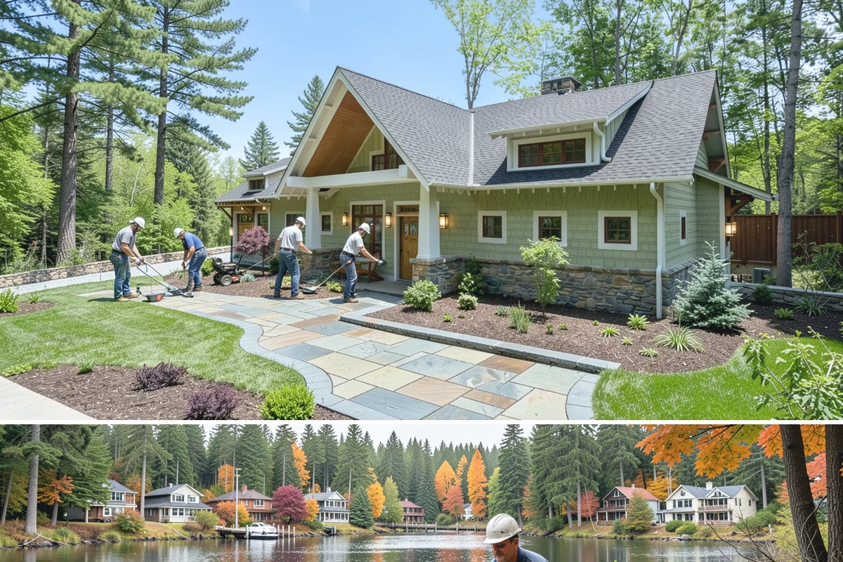 Cobblestone Installation in La Conner, Skagit County, WA - Best laid spring through fall so joints set before winter, though mortared cobble aprons can be built in drier cold-weather...