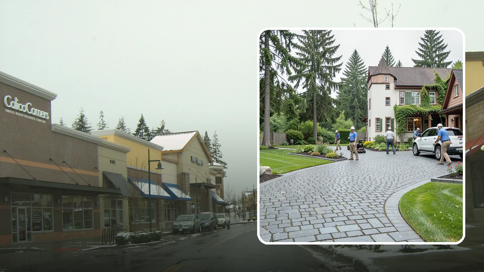 Cobblestone Installation in Mill Creek, Snohomish County, WA - Rugged granite or basalt cobblestones set for old-world driveways, borders, and accents that endure decades of Northwest weather.