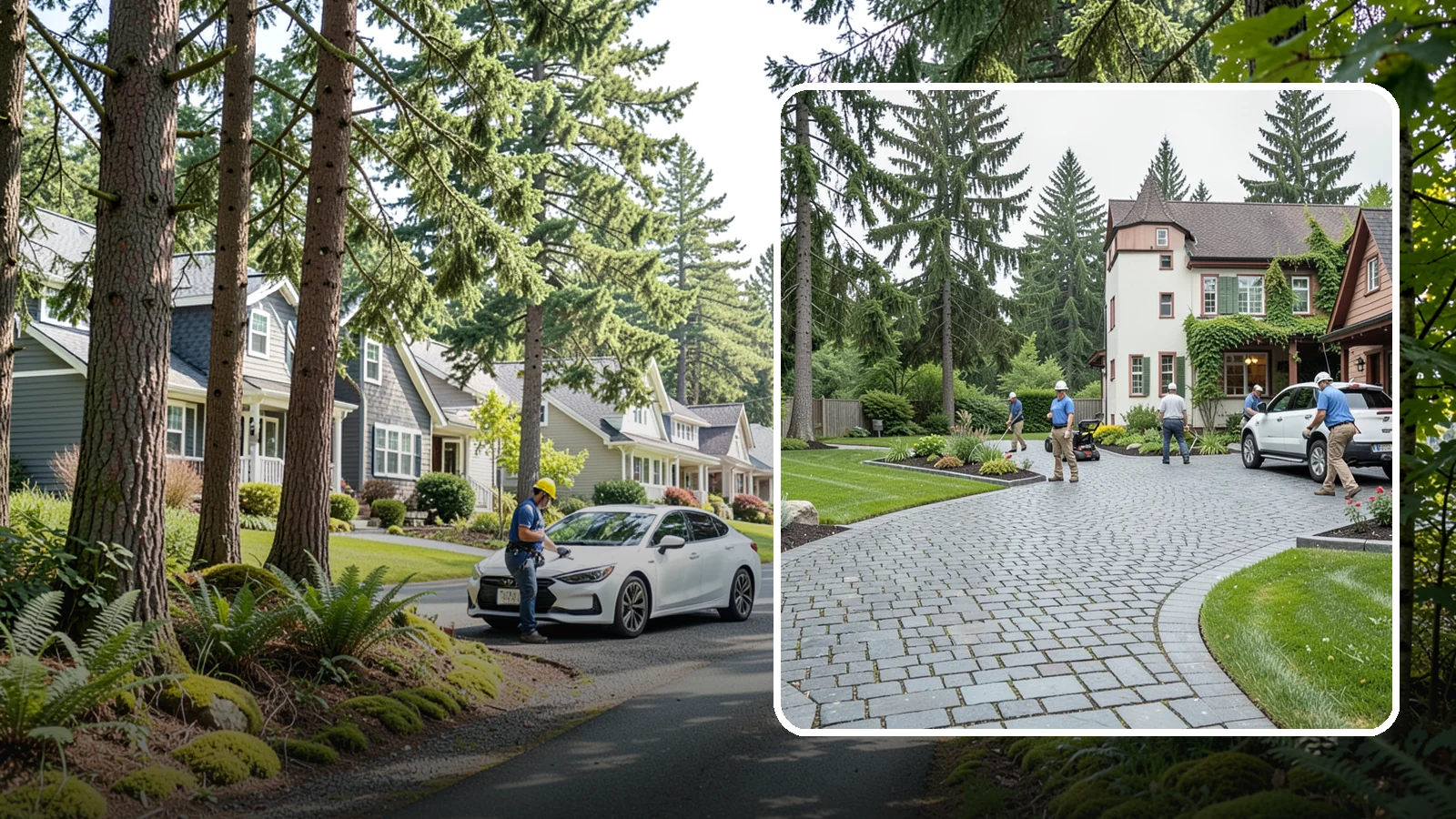 Cobblestone Installation in Normandy Park, King County, WA - Rugged granite or basalt cobblestones set for old-world driveways, borders, and accents that endure decades of Northwest weather.