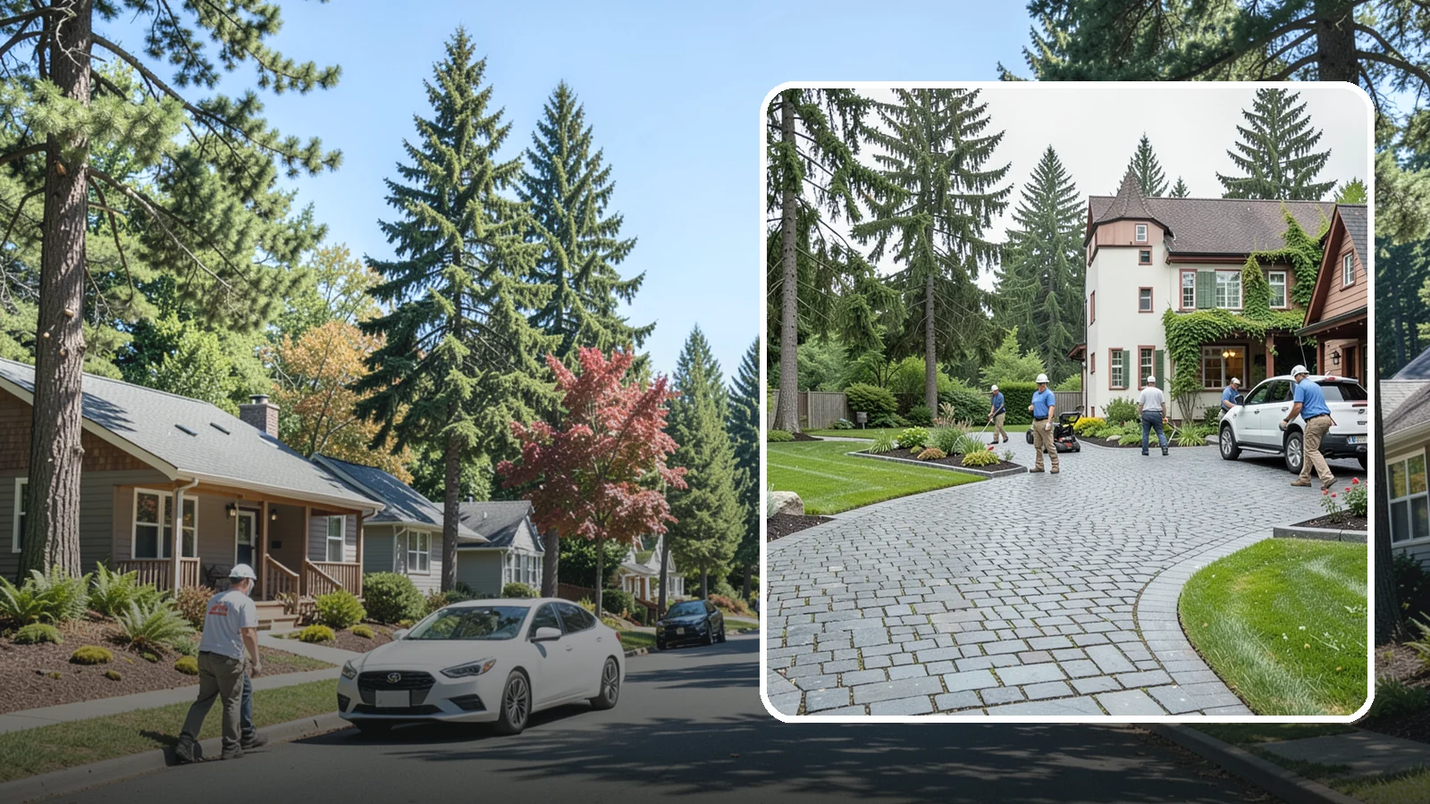 Cobblestone Installation in Orting, Pierce County, WA - Rugged granite or basalt cobblestones set for old-world driveways, borders, and accents that endure decades of Northwest weather.