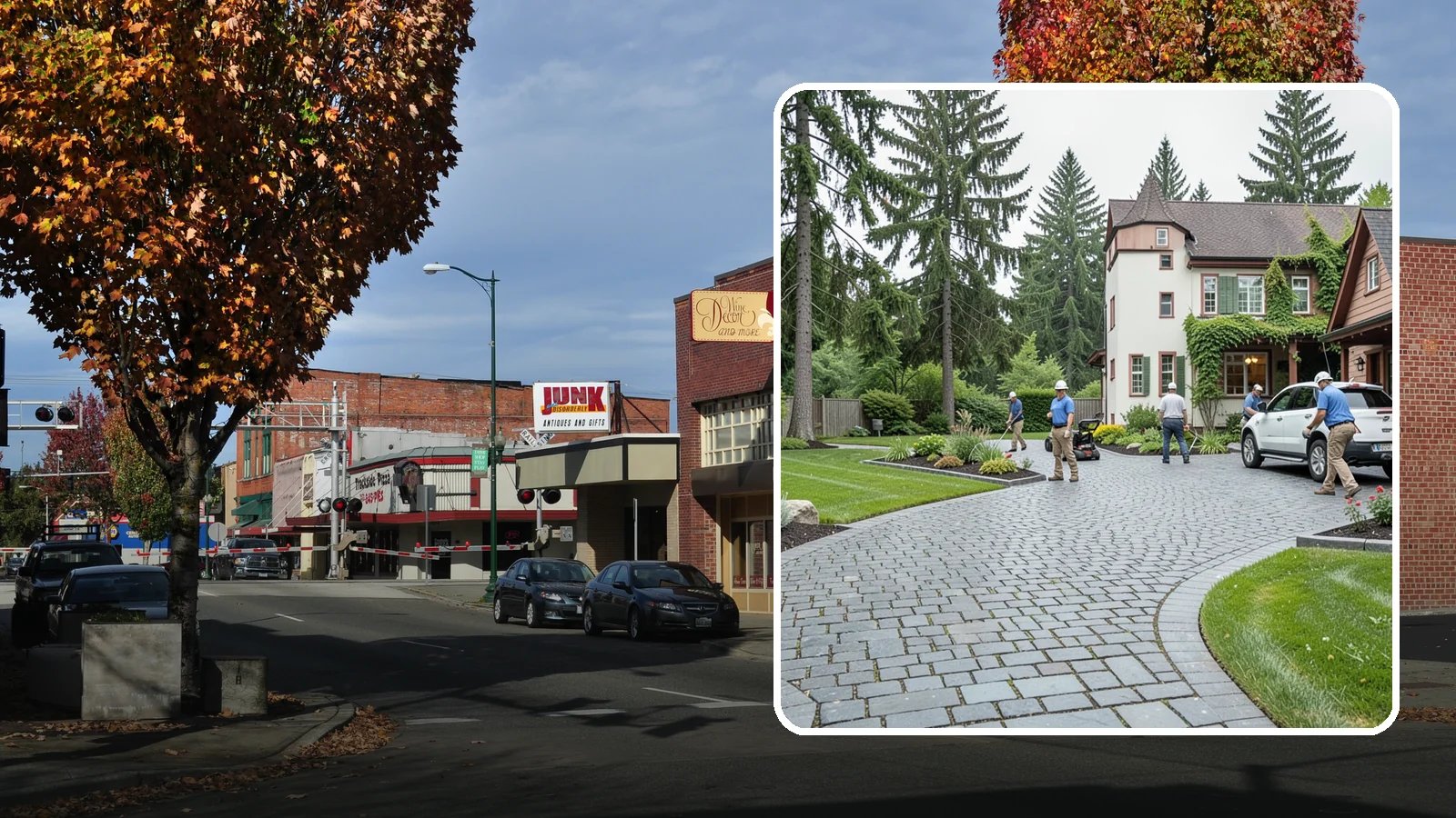 Cobblestone Installation in Puyallup, Pierce County, WA - Rugged granite or basalt cobblestones set for old-world driveways, borders, and accents that endure decades of Northwest weather.