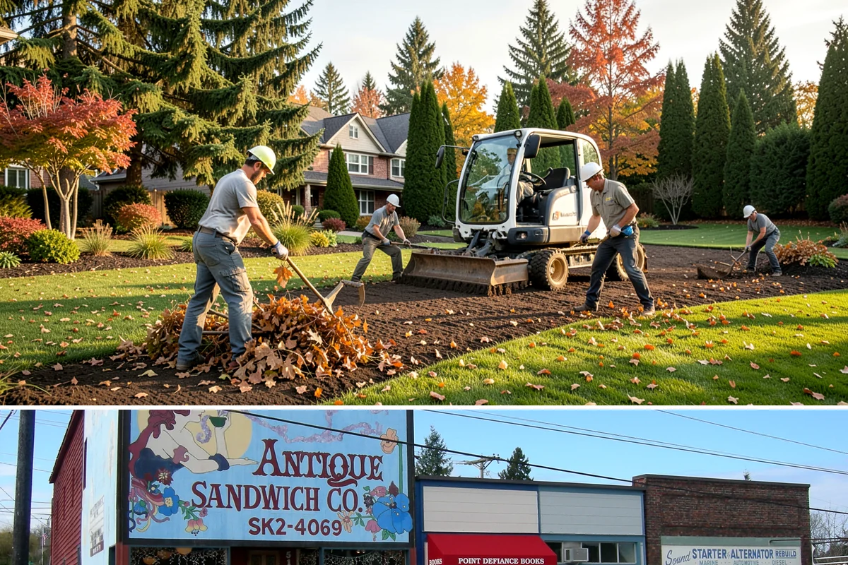 Cobblestone Installation in Ruston, Pierce County, WA - Best laid spring through fall so joints set before winter, though mortared cobble aprons can be built in drier cold-weather...