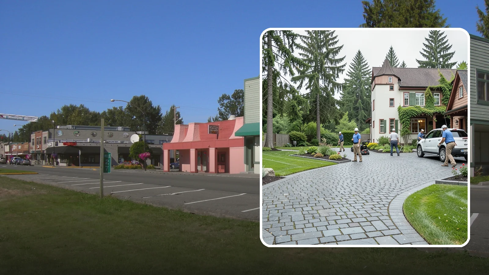 Cobblestone Installation in Snoqualmie, King County, WA - Rugged granite or basalt cobblestones set for old-world driveways, borders, and accents that endure decades of Northwest weather.