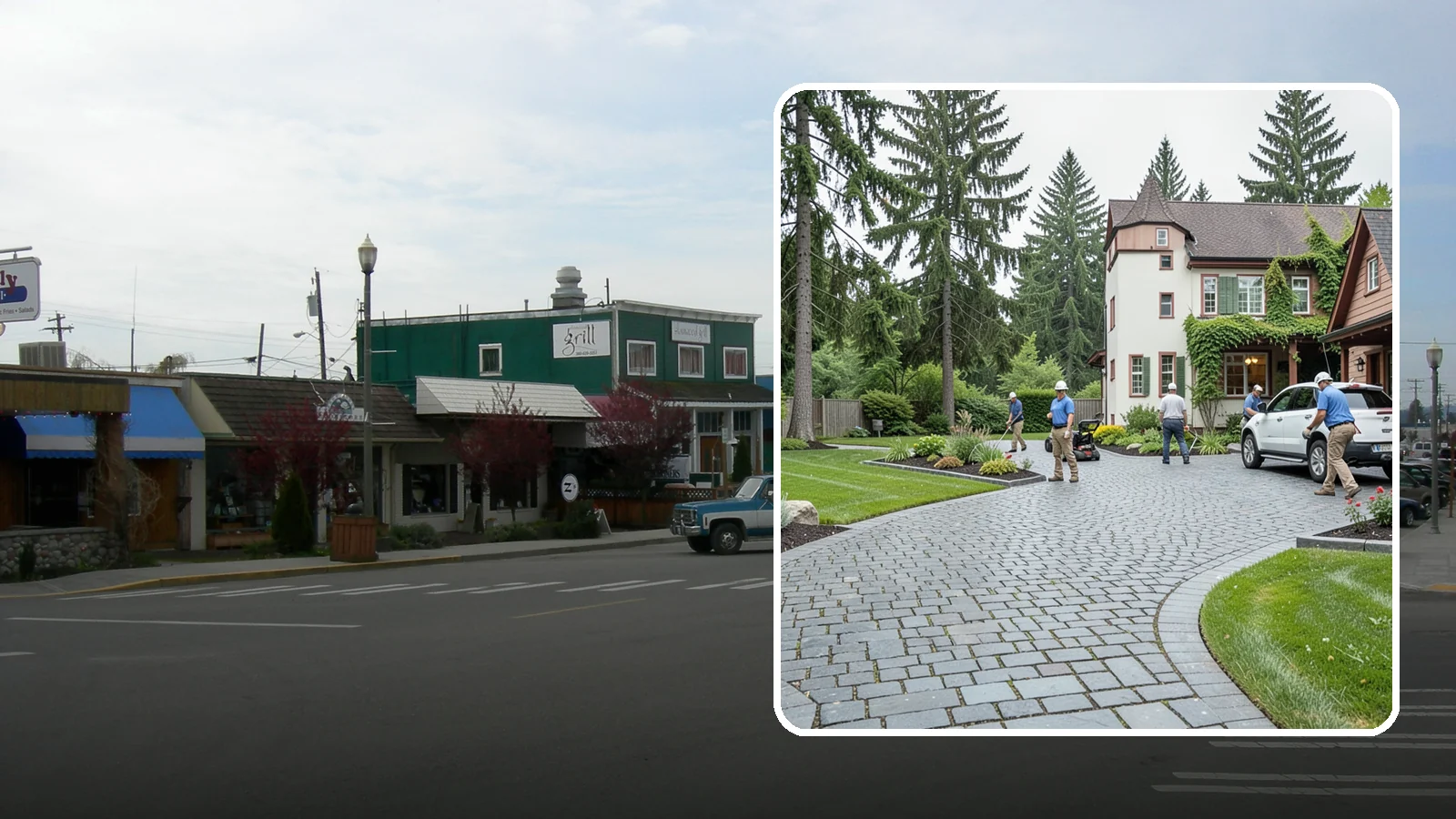 Cobblestone Installation in Stanwood, Snohomish County, WA - Rugged granite or basalt cobblestones set for old-world driveways, borders, and accents that endure decades of Northwest weather.