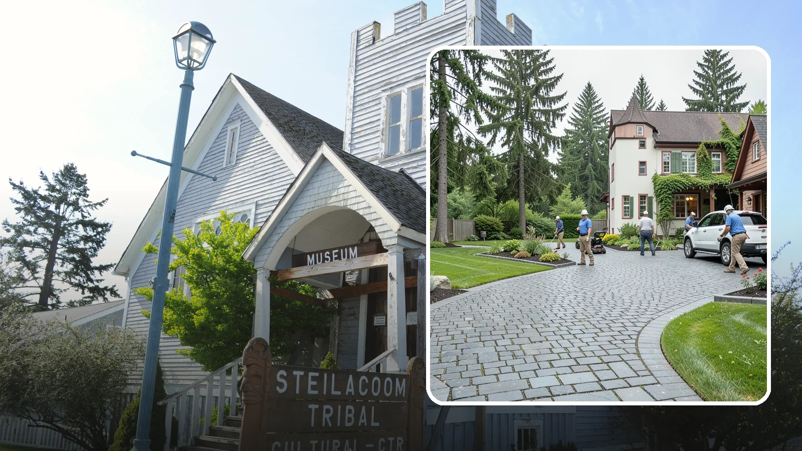 Cobblestone Installation in Steilacoom, Pierce County, WA - Rugged granite or basalt cobblestones set for old-world driveways, borders, and accents that endure decades of Northwest weather.