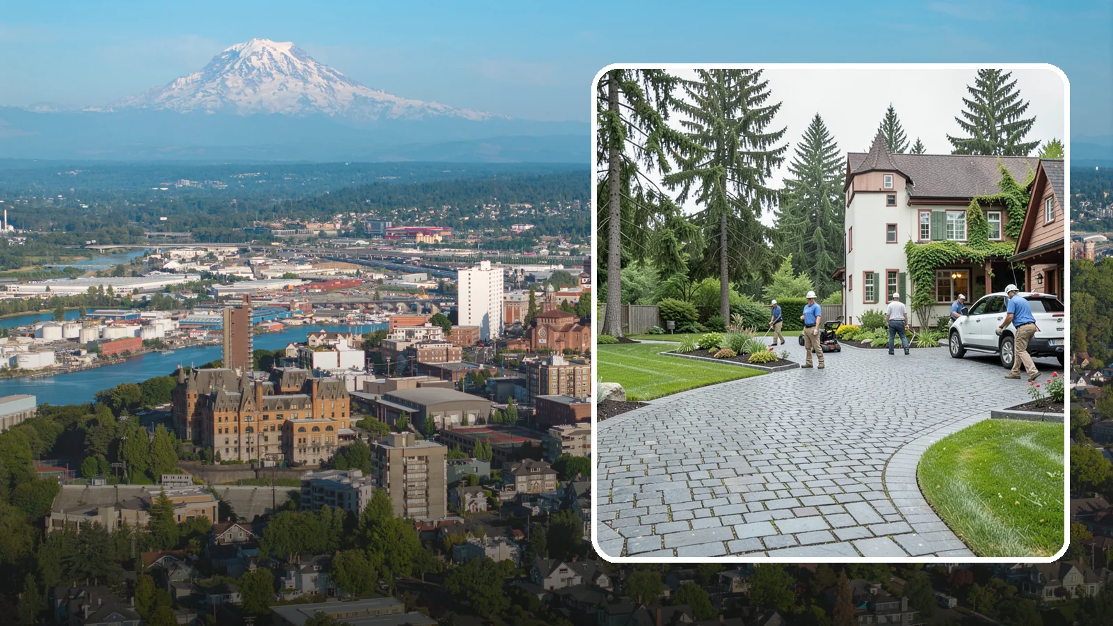 Cobblestone Installation in Tacoma, Pierce County, WA - Rugged granite or basalt cobblestones set for old-world driveways, borders, and accents that endure decades of Northwest weather.