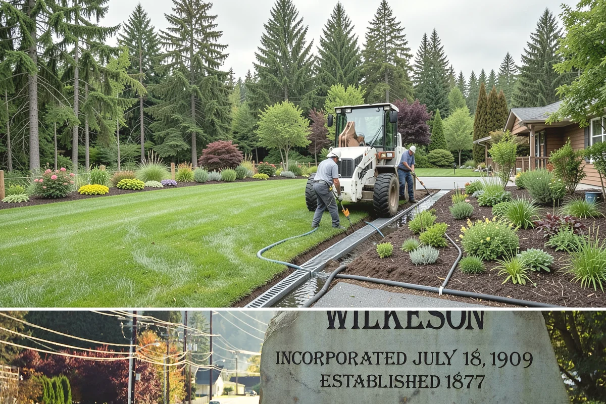 Cobblestone Installation in Wilkeson, Pierce County, WA - Best laid spring through fall so joints set before winter, though mortared cobble aprons can be built in drier cold-weather...