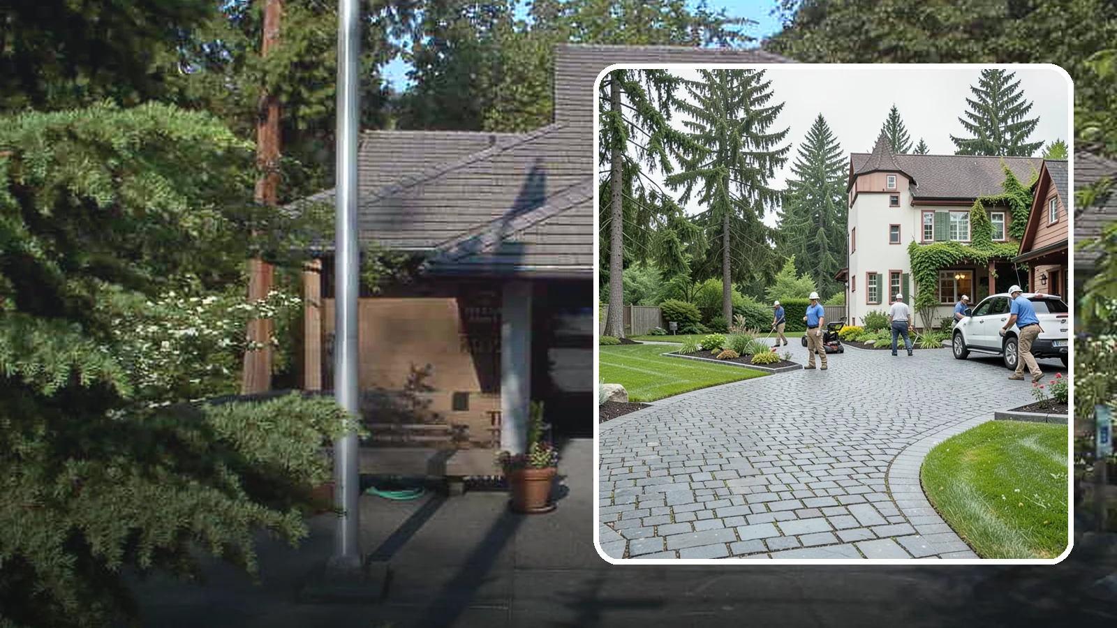 Cobblestone Installation in Yarrow Point, King County, WA - Rugged granite or basalt cobblestones set for old-world driveways, borders, and accents that endure decades of Northwest weather.