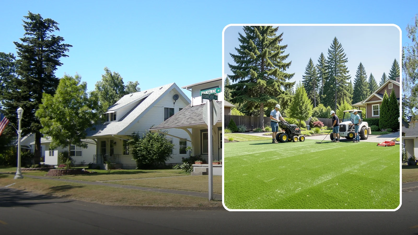 Commercial Artificial Turf in DuPont, Pierce County, WA - Large-scale commercial turf for businesses, medians, and grounds that stays green with no maintenance budget.
