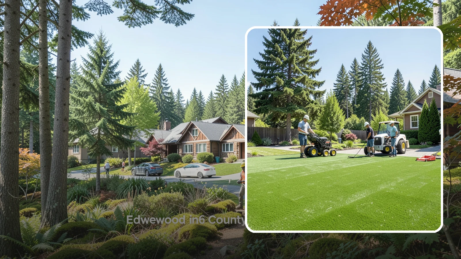 Commercial Artificial Turf in Edgewood, Pierce County, WA - Large-scale commercial turf for businesses, medians, and grounds that stays green with no maintenance budget.