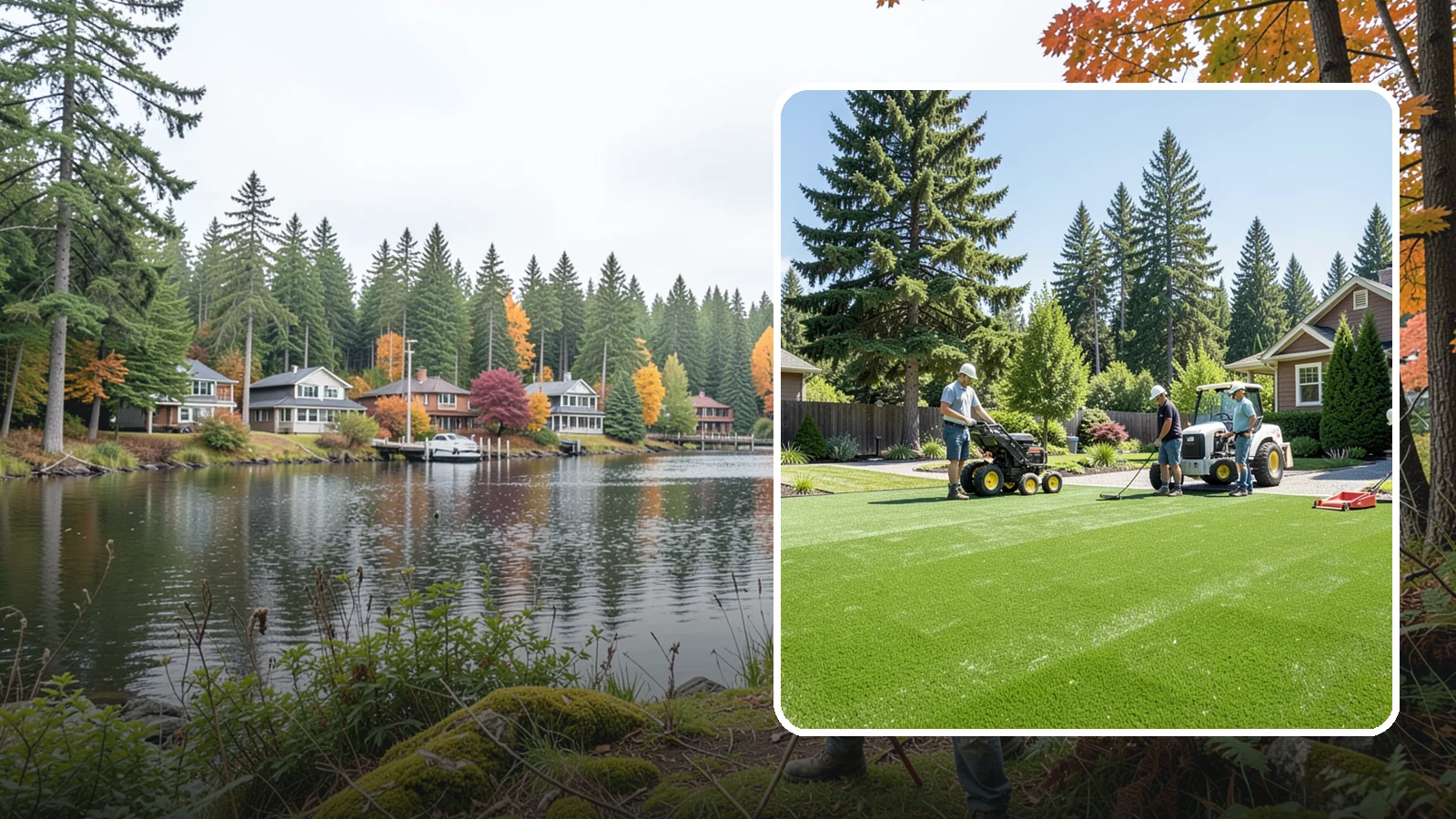 Commercial Artificial Turf in La Conner, Skagit County, WA - Large-scale commercial turf for businesses, medians, and grounds that stays green with no maintenance budget.