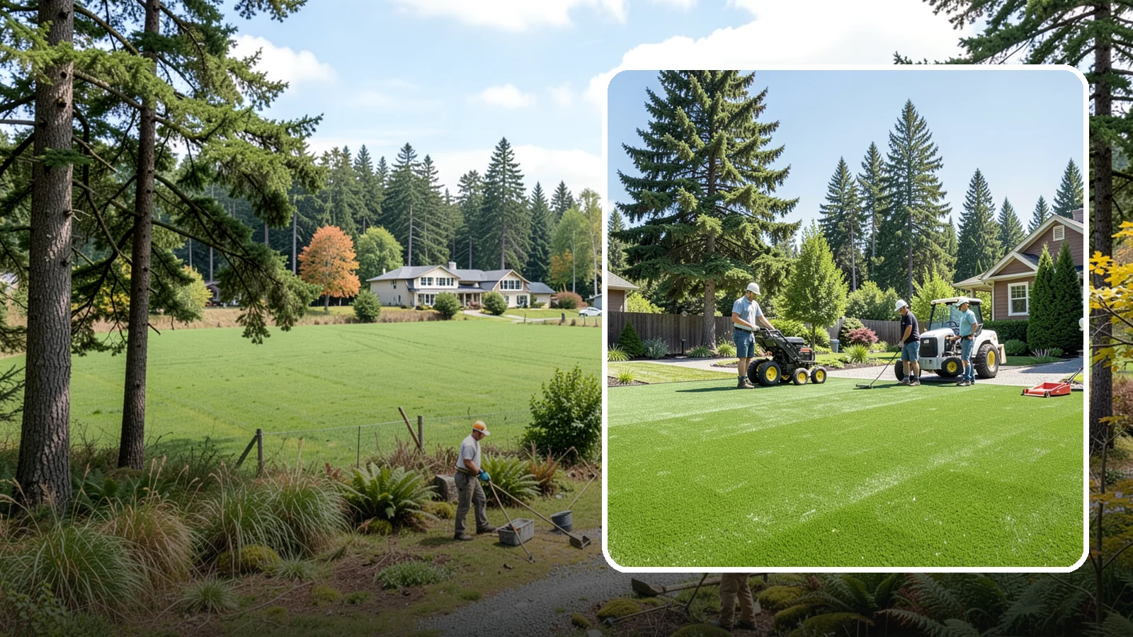 Commercial Artificial Turf in Lyman, Skagit County, WA - Large-scale commercial turf for businesses, medians, and grounds that stays green with no maintenance budget.