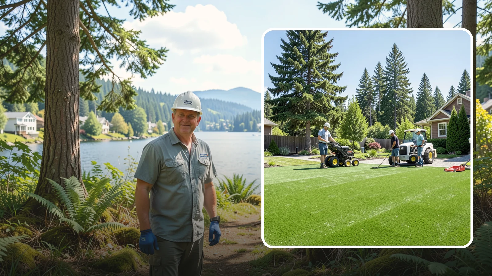 Commercial Artificial Turf in Milton, King County, WA - Large-scale commercial turf for businesses, medians, and grounds that stays green with no maintenance budget.