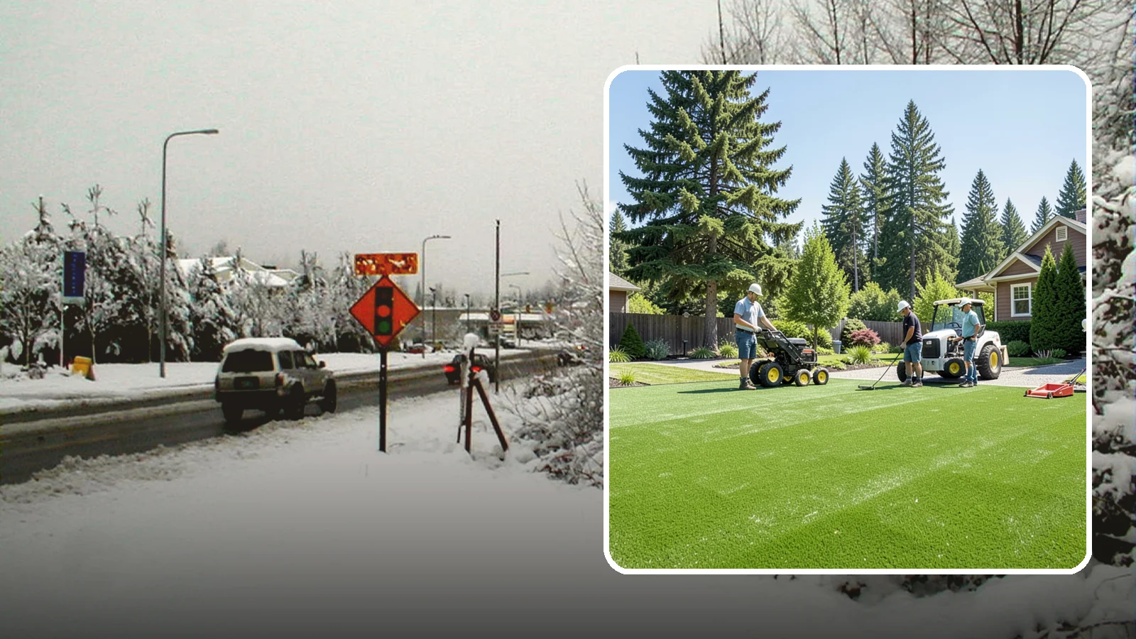 Commercial Artificial Turf in Newcastle, King County, WA - Large-scale commercial turf for businesses, medians, and grounds that stays green with no maintenance budget.