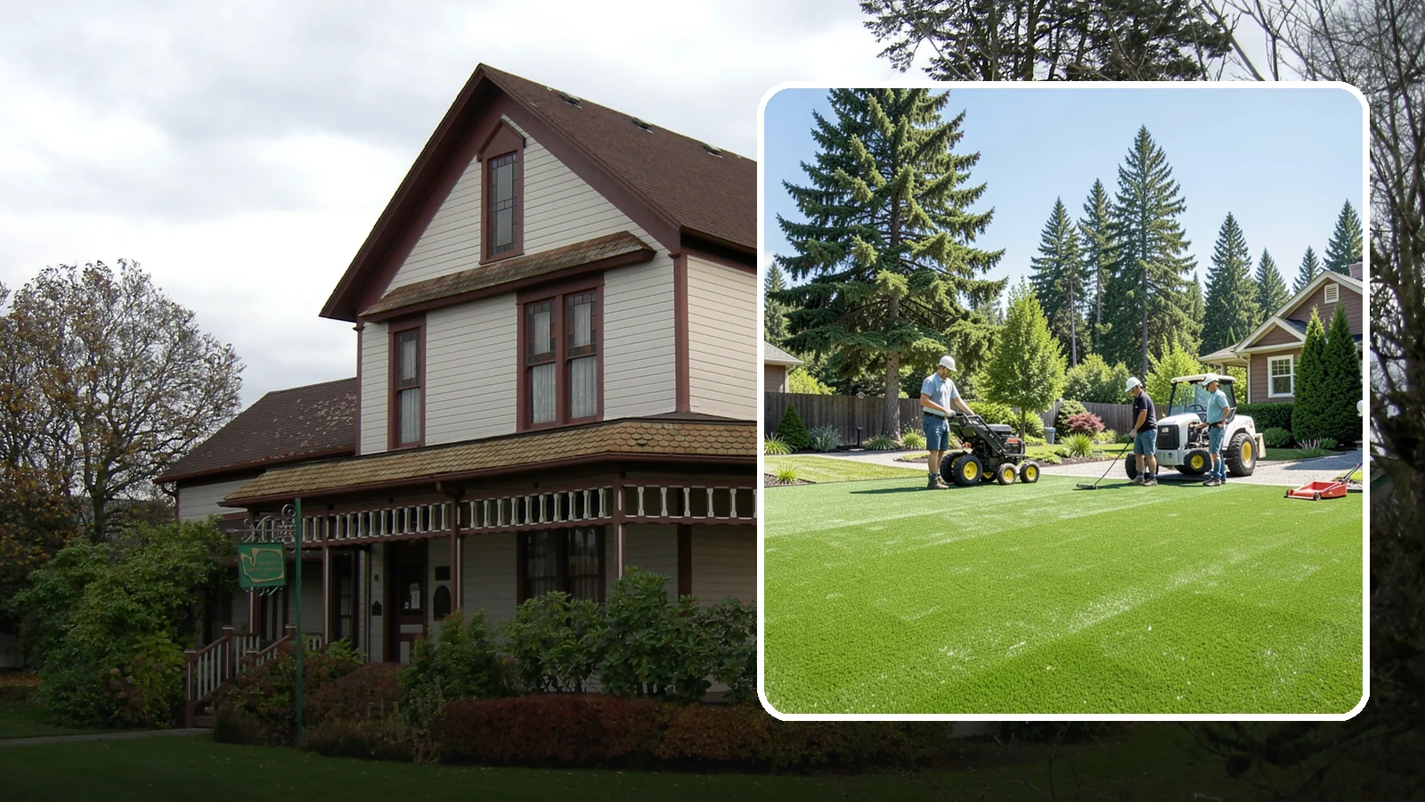Commercial Artificial Turf in Sumner, Pierce County, WA - Large-scale commercial turf for businesses, medians, and grounds that stays green with no maintenance budget.