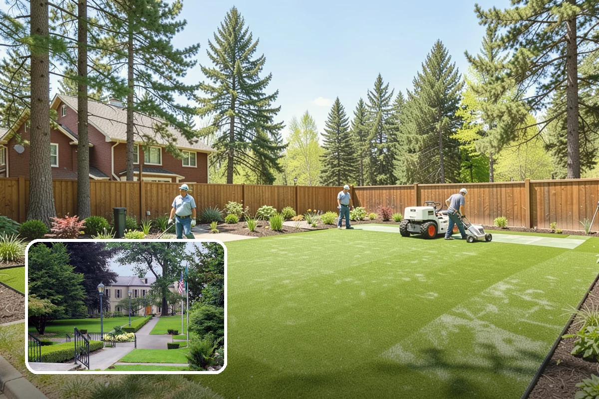 Commercial Artificial Turf in Woodinville, King County, WA - Green grounds with no maintenance budget