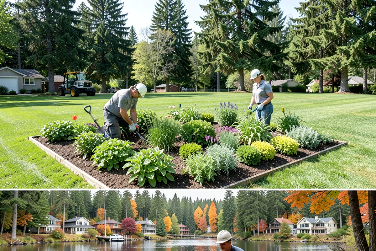Commercial Landscape Maintenance in La Conner, Skagit County, WA - Delivered on a year-round contract with weekly or biweekly visits in the growing season and reduced winter visits focused on...