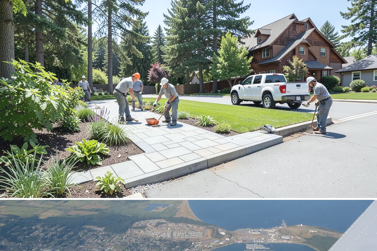Commercial Landscape Maintenance in Oak Harbor, Island County, WA - Delivered on a year-round contract with weekly or biweekly visits in the growing season and reduced winter visits focused on...