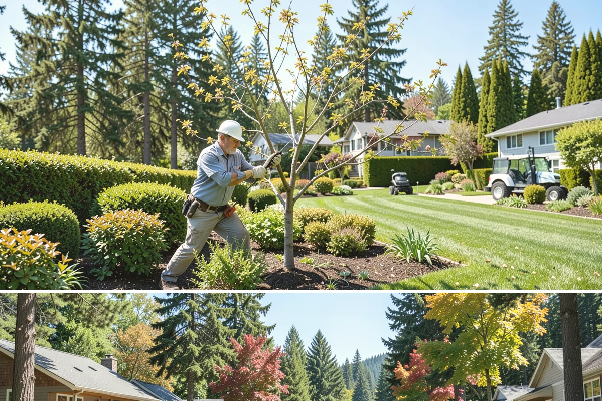 Commercial Landscape Maintenance in Orting, Pierce County, WA - Delivered on a year-round contract with weekly or biweekly visits in the growing season and reduced winter visits focused on...