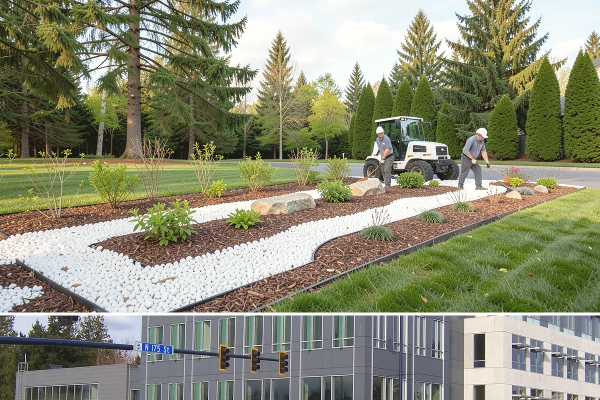 Commercial Landscape Maintenance in Shoreline, King County, WA - Delivered on a year-round contract with weekly or biweekly visits in the growing season and reduced winter visits focused on...
