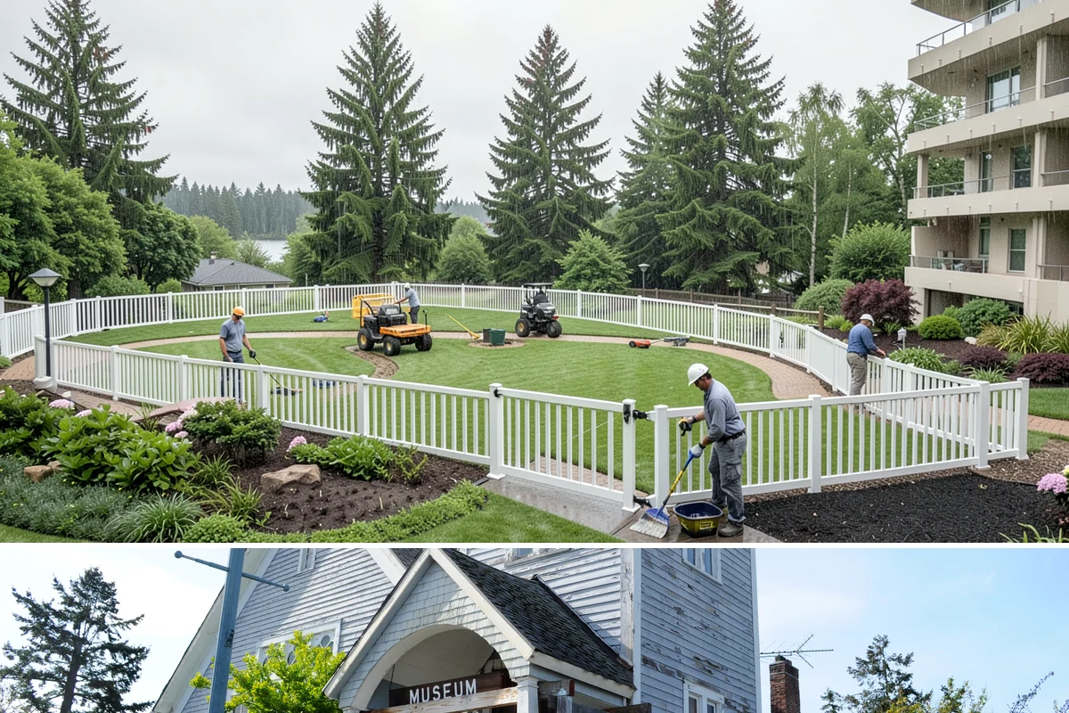 Commercial Landscape Maintenance in Steilacoom, Pierce County, WA - Delivered on a year-round contract with weekly or biweekly visits in the growing season and reduced winter visits focused on...