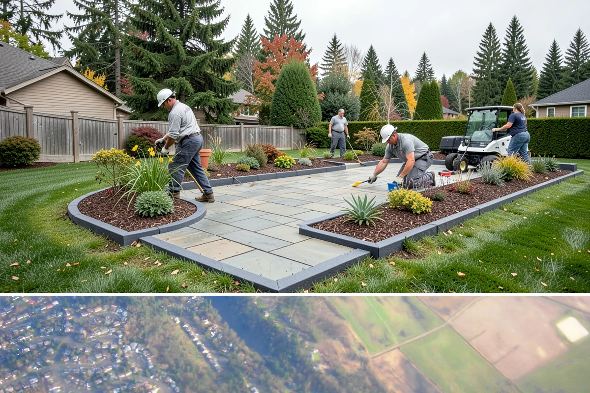 Composite Fence Installation in Algona, King County, WA - Composite performs well year-round, though drier spring-to-fall weeks help footings cure before the panels go up.