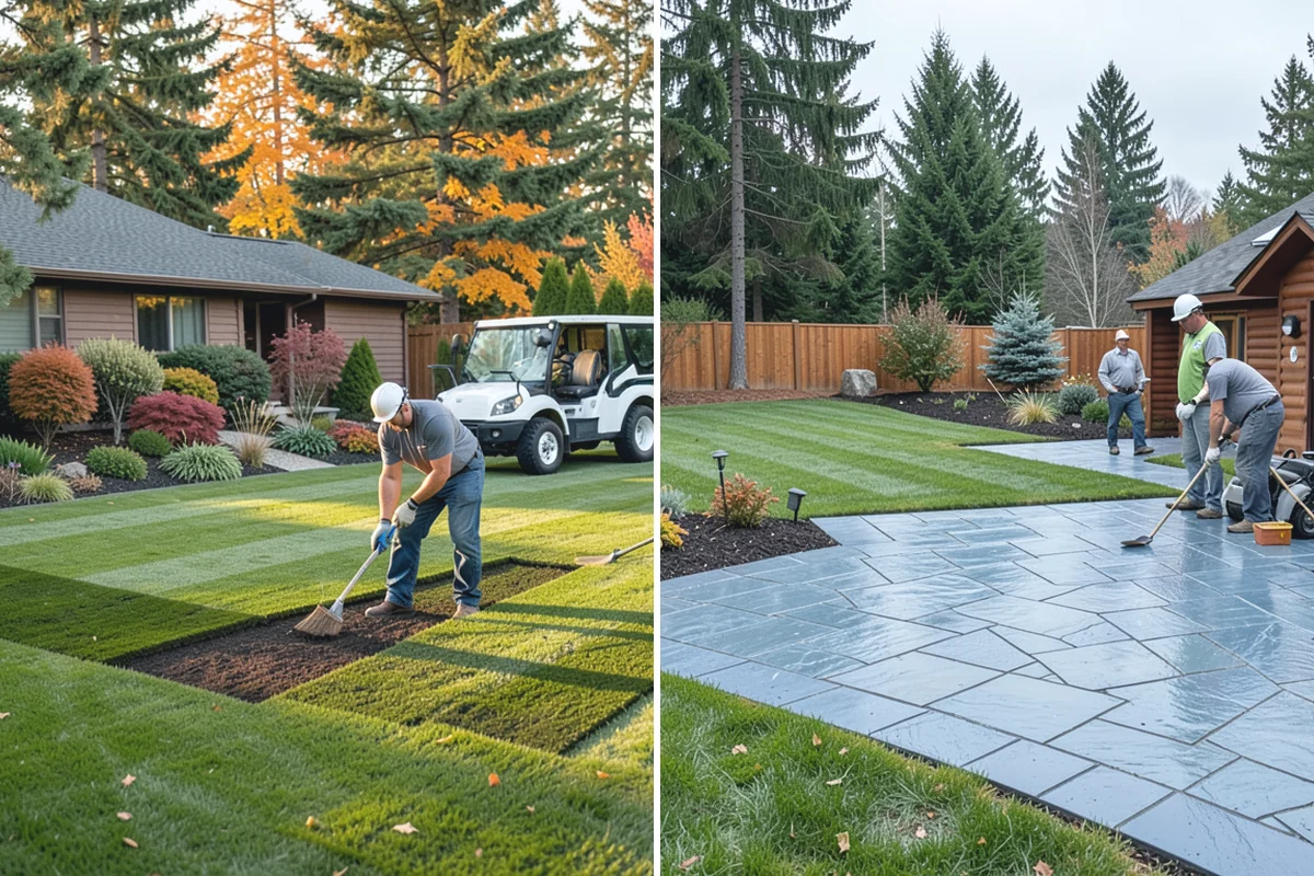 Composite Fence Installation in Beaux Arts Village, King County, WA - Review board style, color, and layout on site