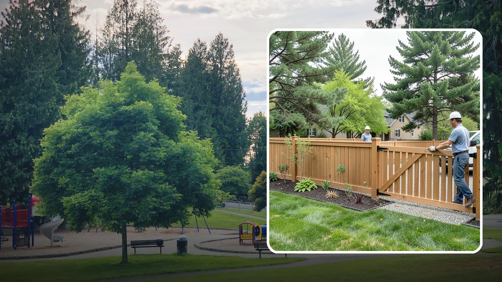 Composite Fence Installation in Bonney Lake, Pierce County, WA - We build modern composite fences that pair the warmth of wood with rot-proof durability made for wet Northwest conditions.
