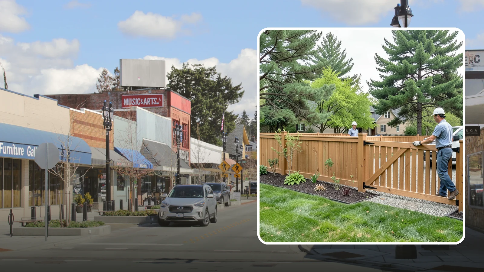 Composite Fence Installation in Bothell, King County, WA - We build modern composite fences that pair the warmth of wood with rot-proof durability made for wet Northwest conditions.