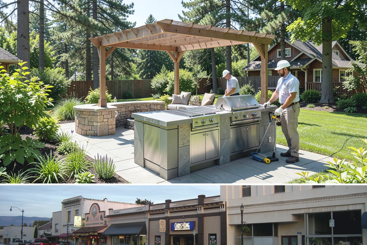 Composite Fence Installation in Burlington, Skagit County, WA - Composite performs well year-round, though drier spring-to-fall weeks help footings cure before the panels go up.