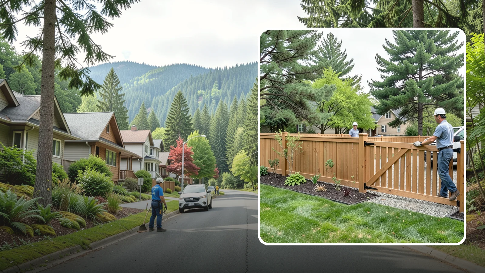 Composite Fence Installation in Darrington, Snohomish County, WA - We build modern composite fences that pair the warmth of wood with rot-proof durability made for wet Northwest conditions.