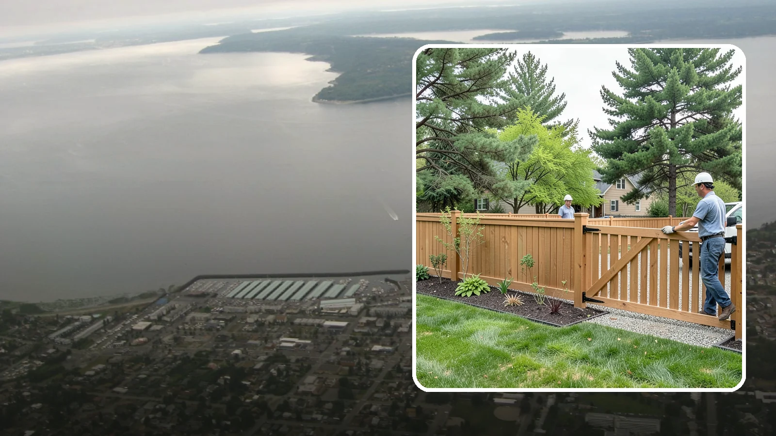 Composite Fence Installation in Des Moines, King County, WA - We build modern composite fences that pair the warmth of wood with rot-proof durability made for wet Northwest conditions.