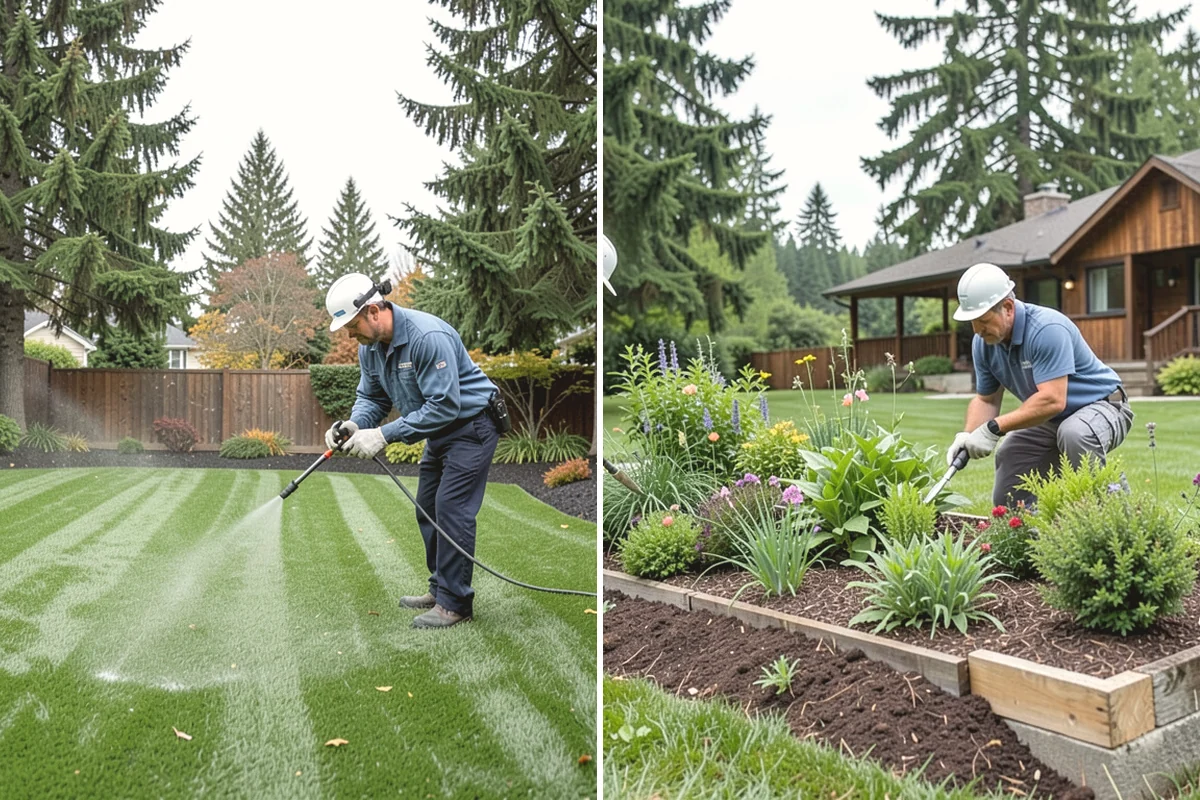 Composite Fence Installation in Duvall, King County, WA - Review board style, color, and layout on site