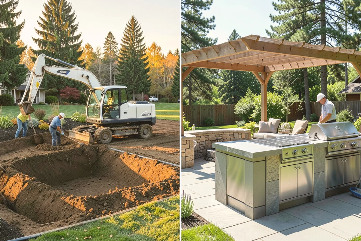Composite Fence Installation in Eatonville, Pierce County, WA - Review board style, color, and layout on site