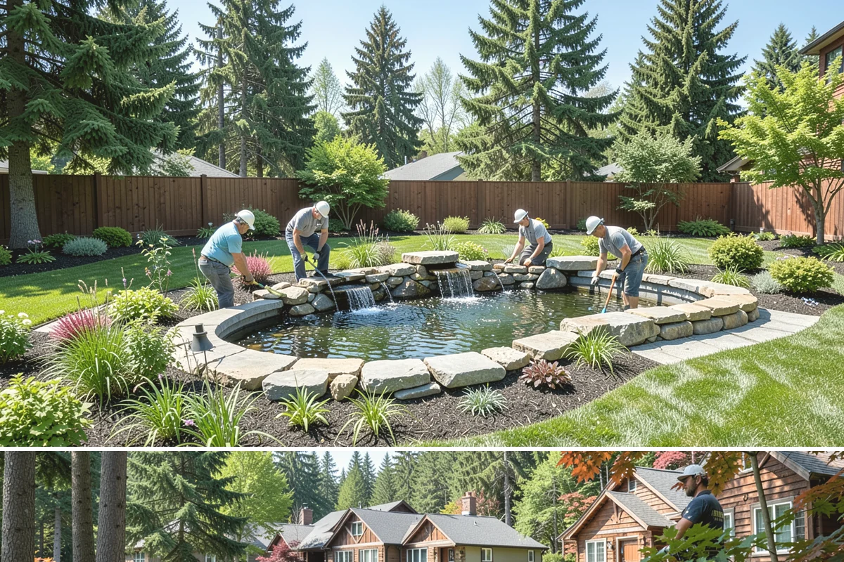 Composite Fence Installation in Edgewood, Pierce County, WA - Composite performs well year-round, though drier spring-to-fall weeks help footings cure before the panels go up.