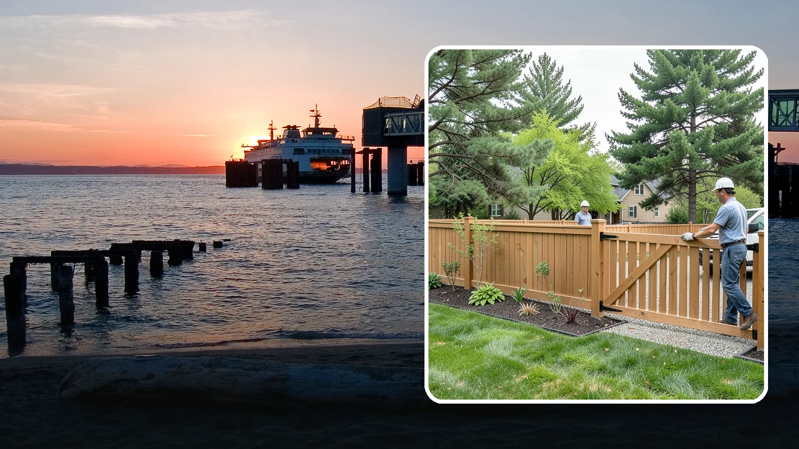 Composite Fence Installation in Edmonds, Snohomish County, WA - We build modern composite fences that pair the warmth of wood with rot-proof durability made for wet Northwest conditions.