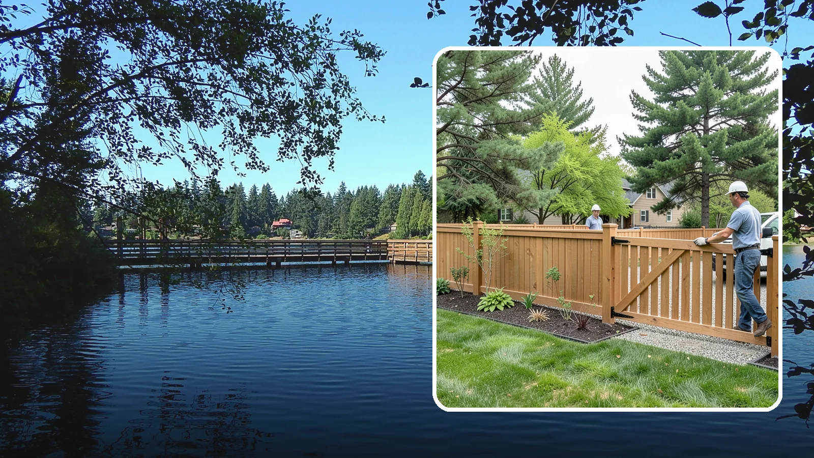 Composite Fence Installation in Federal Way, King County, WA - We build modern composite fences that pair the warmth of wood with rot-proof durability made for wet Northwest conditions.
