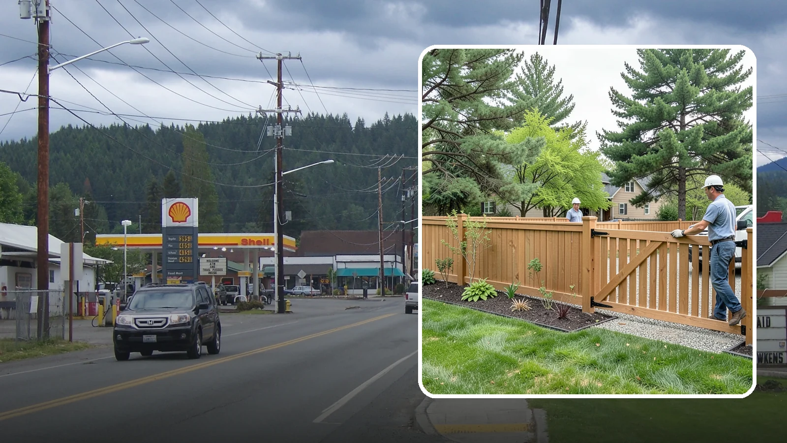 Composite Fence Installation in Granite Falls, Snohomish County, WA - We build modern composite fences that pair the warmth of wood with rot-proof durability made for wet Northwest conditions.